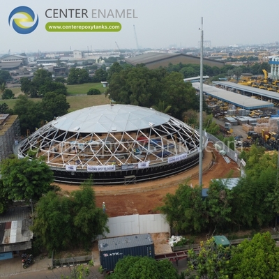 Aluminum Dome Roof for Wastewater Holding Tanks: Provides a secure, sealed cover