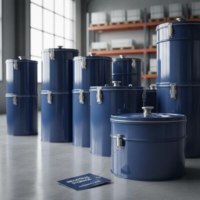 Glossy Easy To Clean Glass Fused Steel Containers Featuring Hardness 6.0 Mohs Ideal for Industrial Storage Applications
