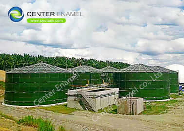 3000 Gallons Glass Lined Steel Tank With Double Membrane Roof For Biogas Storage