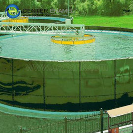 Dark Green Glass Fused Steel Tanks / Center Enamel GFS Tanks For Seawater