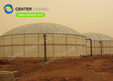 Glossy Waste Water Storage Tanks / Glass Fused To Steel Municipal Sewage Storage Tank