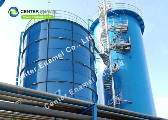 Blue Painting Bolted Steel Tanks For Potable Water Project