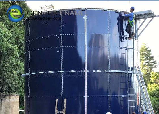 Glass Lined Steel Industrial Wastewater Storage Tanks With Aluminum Alloy Trough Deck Roofs