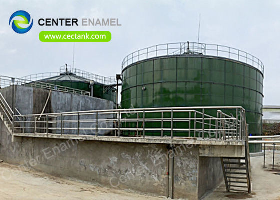 Glass Lined Steel Biogas Storage Tank With Double Membrane Roofs