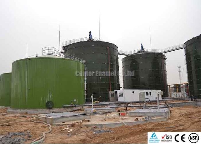 6.0Mohs Hardness Glass Fused Steel Tanks For Chicken Manure Biogas Production Storage 2