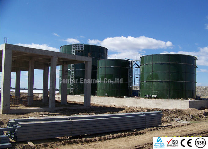 Glass Fused To Steel Sewage Treatment Tank / Wastewater Treatment Digester 0