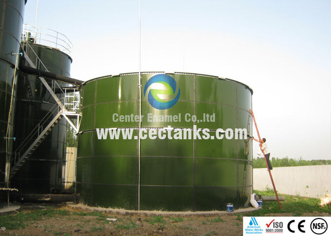 Center Enamel Glass Fused Steel Tanks Easy Maintenance AWWA D103 / ISO 9001:2008 2