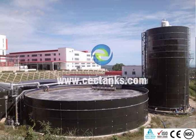 Biogas Plant Glass Fused Steel Tanks High Performance 6.0 Mohs Hardness 1