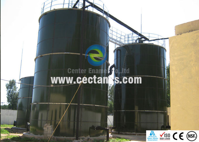 Glass Fused To Steel Anaerobic Digestion Tanks With Double Membrane Roof 0