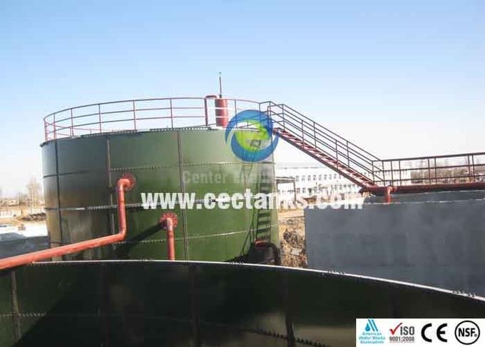 Concrete / Glass Fused Steel Anaerobic Digester Tank For Large Industry And Municipal 0