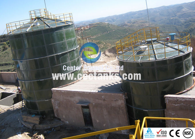 Glass Fused To Steel Wastewater Storage Tanks , ISO 9001:2008 Sewage Treatment Tank 1