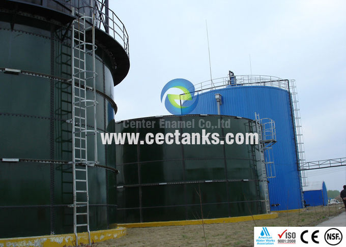 1,000 Liter Anti - corrosion Vitreous bolted storage tanks For Leachate Treatment System 0