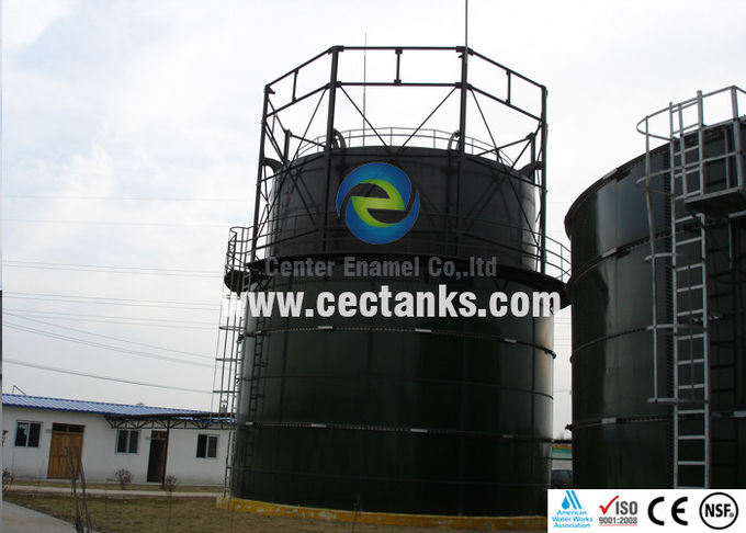 Double Membrane Roof Glass Lined Steel Tanks With Color Steel Cosy For Cow Dung Biomass Anaerobic Digester 0