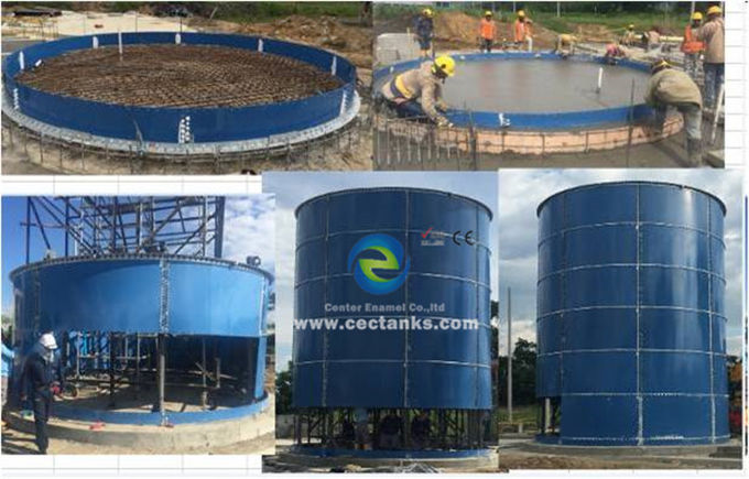 Biogas Plant To Generate Electricity Glass Fused To Steel Tanks , ART 310 Steel Grade 0