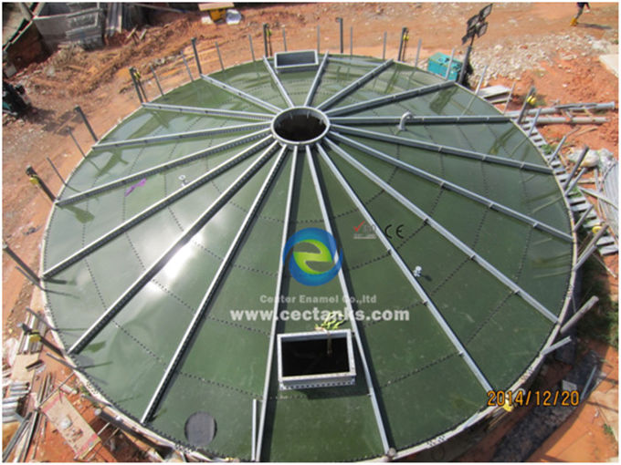 Center Enamel Portable Assembly Biogas Anaerobic Digester Tank for Sewage Water Disposal ISO 0