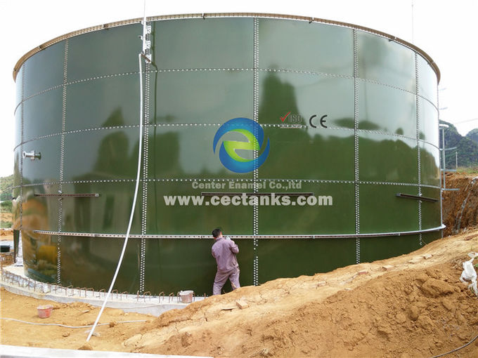 Waste Water Glass Fused Steel Tanks With  -5~ 77 Degree Fluid Temperature 0