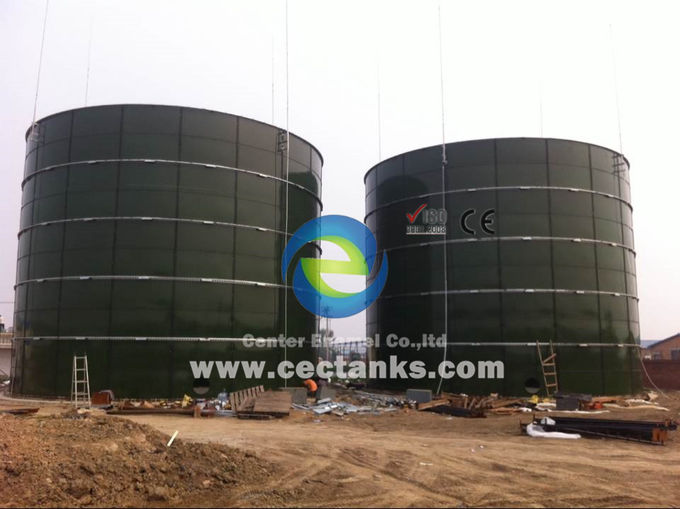 50M3 To 18000M3 Large Capacity Glass Fused To Steel Bolted Waste Water Storage Tanks 0