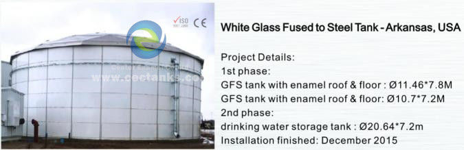 Glass Fused Steel Bolted Water Storage Tanks Liquid Storage Solutions for 600 K Gallons 0