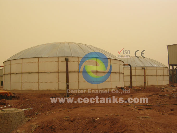 Digested Service Life Over 30 Years Sludge Storage Enamel Tank With Membrane Roof Or Aluminum Roof 1